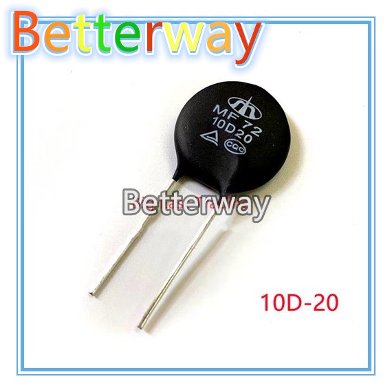 เทอร์มิสเตอร์กระแสสูง 5PCS ประเภท MF72 10D-20 10D20 รับประกันคุณภาพ betterway pxb9