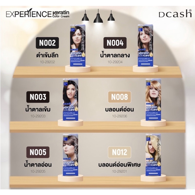 Dcash ดีแคช เอ็กซ์พีเรียนซ์ เคราติน คัลเลอร์ ครีม 100 กรัม สีย้อมผม ยาย้อมผม เปลี่ยนสีผม มีเคราติน - รูปที่ 3