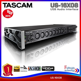 Tascam US-16X08 USB Audio-MIDI Interface (16IN, 8OUT) ออดิโออินเตอร์เฟส ความละเอียด 24-bit/96 kHz รับประกันศูนย์ไทย 1 ปี