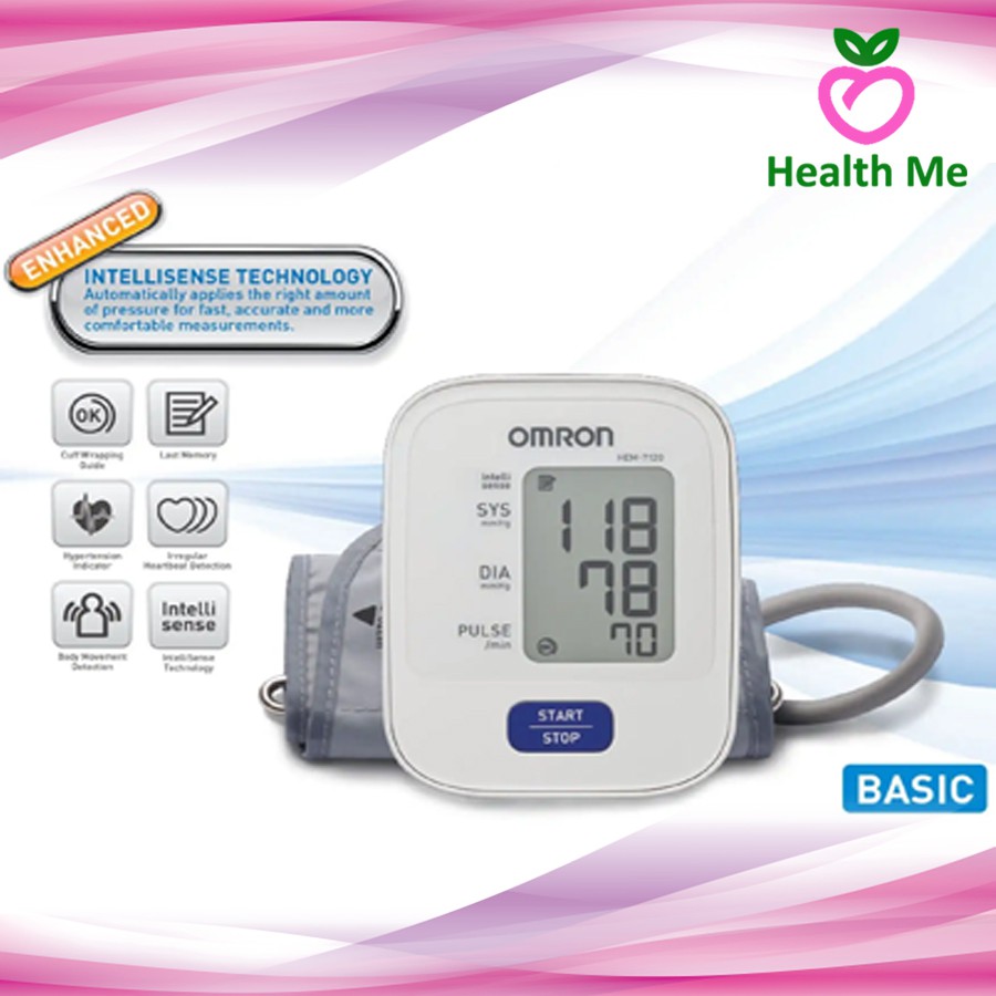 Omron  เครื่องวัดความดัน รุ่น HEM 7120 แถมฟรี Adapter ประกันศูนย์ 5 ปี omron 7120