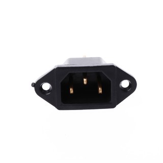 10 ชิ้น/ชุด ac 250 v 10a 3 - pin terminal iec 320 c 14 อุปกรณ์ปลั๊กซ็อกเก็ตสีดํา