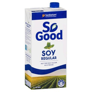 "โปร" นมถั่วเหลือง สูตรปกติ Sanitarium So Good Soy Milk 1 ltr. ของแท้ ‼