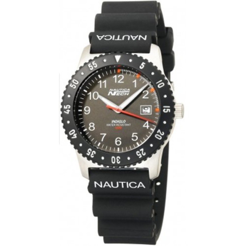 Nautica Men's N06511 Resin Round Analog Watch (Black)