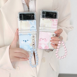 Samsung Galaxy Z Flip 3 5G ผีเสื้อ สร้อยข้อมือ ป๊อปซ็อกเก็ต PC เคสแข็ง ใส กันกระแทก เคสโทรศัพท์ สร้างสรรค์