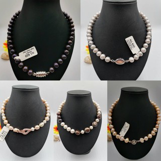 สร้อยคอมุกแท้ ไข่มุกแท้  สร้อยคอไข่มุก Real Pearl Necklace สินค้ามีหลายแบบ พร้อมส่งจากไทย