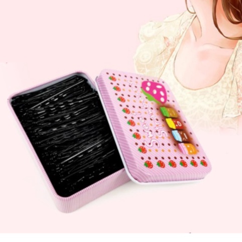 กิ้บดำหนีบผมพร้อมตลับ พร้อมส่งจากกทม - รูปที่ 2