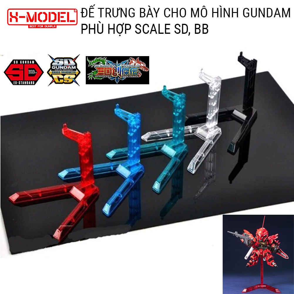Gundam X-MODEL WS08 Action Base Toy Display Stand สําหรับ Gundam BANDAI SD, BB MODEL