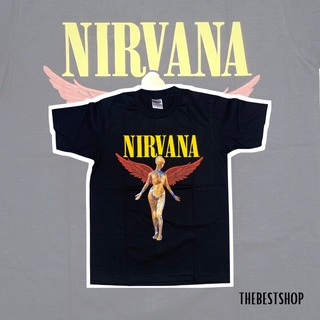 คอตต้อนคอกลมเสื้อวง NIRVANA ปีก เสื้อวงวินเทจ เสื้อเนอวาน่า ราคาสบายๆ ใส่ได้ทุกเพศทุกวัยS-5XL