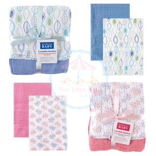 กิ๊ฟเซ็ทผ้ามัสลินห่อตัวอเนกประสงค์แพ็ค 2 ผืน Hudson Baby Muslin Swaddle Blankets