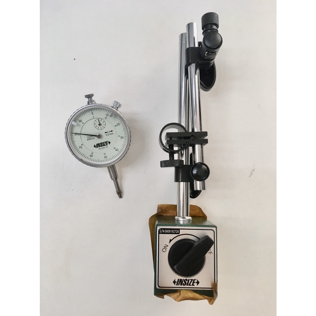ชุดไดอัลเกจพร้อมขาตั้งแม่เหล็ก Dial Indicator/Magnetic Stand Set INSIZE รุ่น : 2301-10/6201-60