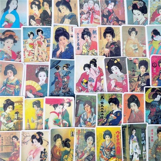 ★★★ Ukiyoe Q-1 Japanese Showa Kimono Beauty Lady Diary Manual สติ๊กเกอร์ ★★★ 40Pcs/Set DIY Fashion Scrapbooks Album Decor Decals สติ๊กเกอร์