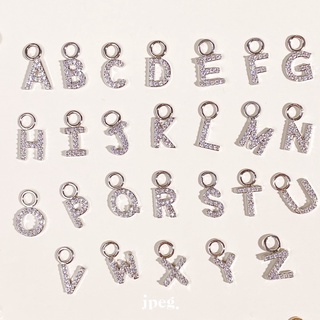 Silver - Alphabet charm (brass)