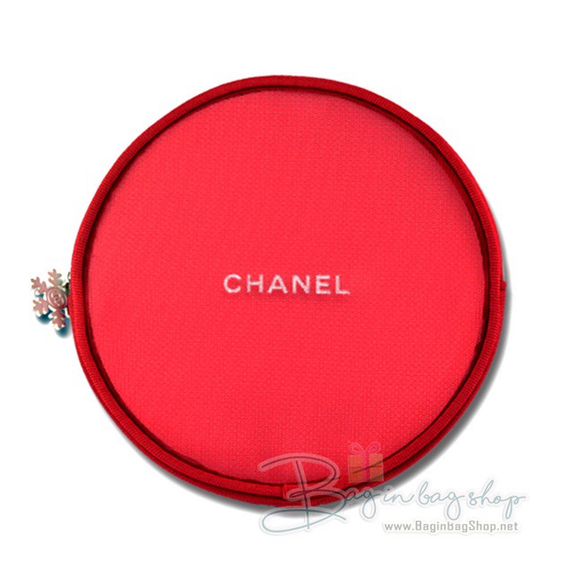 CHANEL Beaute VIP Gift กระเป๋าเครื่องสำอางค์ ตาข่าย วงกลม สีแดง จาก เคาท์เตอร์ CHANEL Beaute