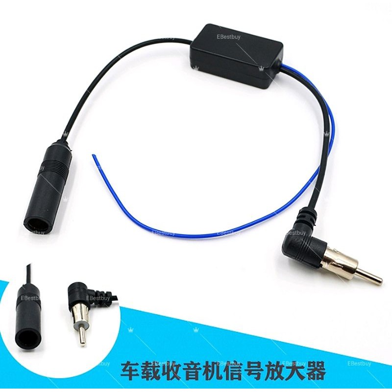 รถ FM BOOSTER RADIO AM เครื่องขยายสัญญาณสําหรับ ANDROID PLAYER DVD 2din เครื่องเล่น mp3 เสาอากาศ myvi bezza - รูปที่ 2