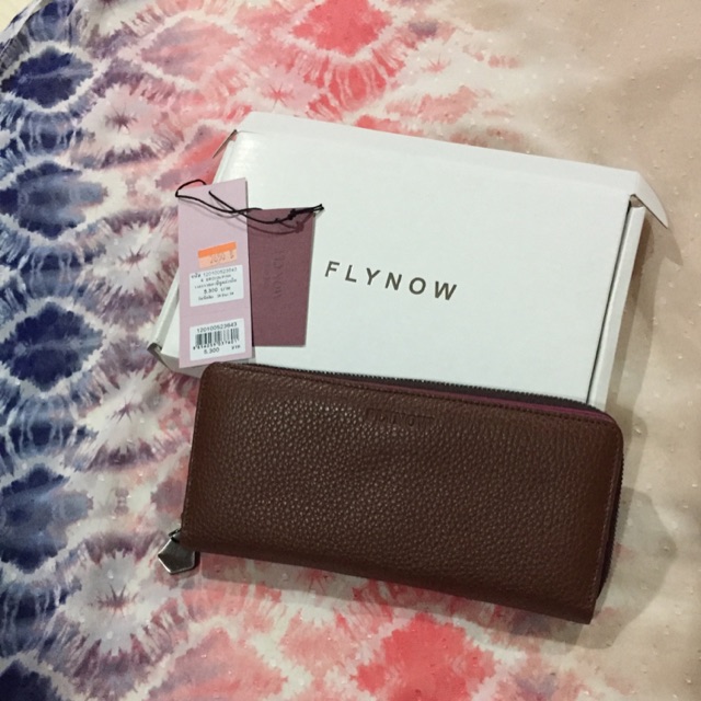 กระเป๋าสตางค์Flynow หนังแท้ ของใหม่💯