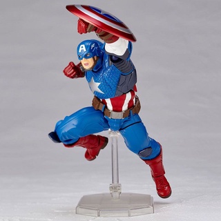 Kaiyodo Revoltech Amazing Yamaguchi Captain America กล่องของเล่นฟิกเกอร์