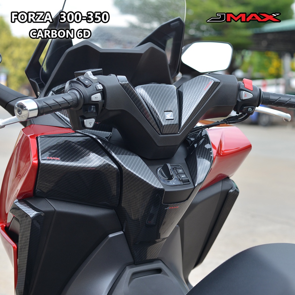 ฝาครอบกันคอรถ ตรงรุ่น Forza 300 Forza 350 ปี 2020-25 ลายฟิล์มคาร์บอน 6D