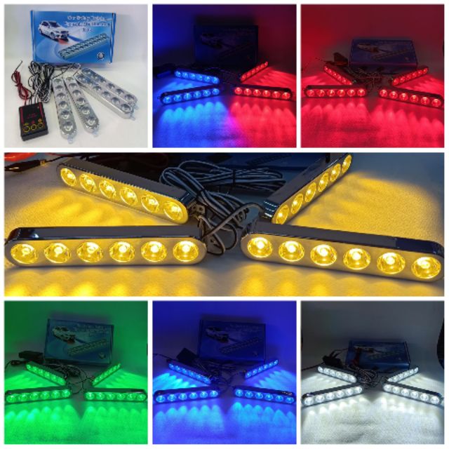 ไฟไซเรนท์ 6ดวงx4จุด ไฟไซเรนท์ รุ่น 826 -12v+กล่องคอนโทรล