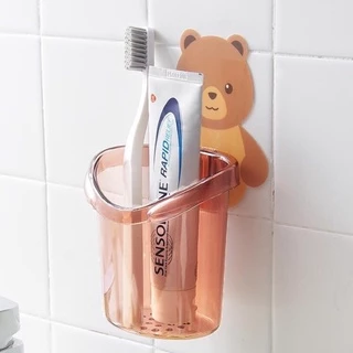 365mallshop BG903(ร้านไทย) แก้วหมี ใส่แปรงสีฟันและยาสีฟัน ลายหมีน้อย(ใช้ในบ้าน ห้องน้ำ อุปกรณ์จัดระเบียบ)