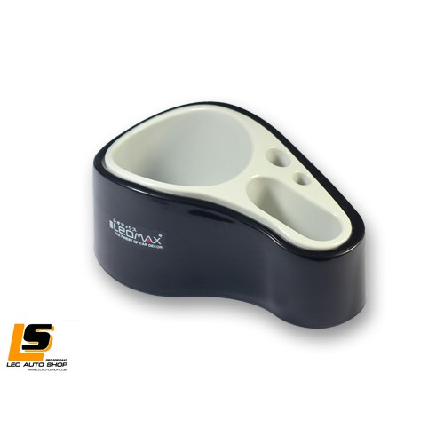 LEOMAX ถาดวางแก้วน้ำ และ อุปกรณ์อเนกประสงค์ รูปทรงหยดน้ำ รุ่น MH-110 (สีดำ-เทา)