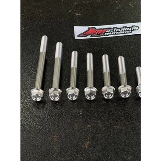 น็อตเลสเบอร์14(M10) 10x25-10x110 สแตนเลสแท้ หัวเหลี่ยมกลึงมือ งานเฮงสกรู(ราคาต่อ1ตัว)