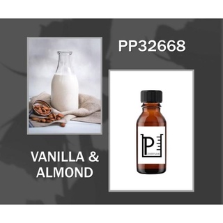 หัวน้ำหอมกลิ่นวานิลลาอัลมอนด์ Vanilla &amp; Almond ไม่ผสมแอลกอฮอล์ (หัวน้ำหอมสำหรับเทียน)