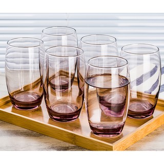 DELISOGA 390ml Highball glassware colorful water drinking glass teacup (1PC/6PCS) ES1140P, ES1140B❣️