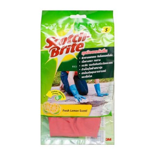 SCOTCH BRITE ถุงมือยางขนาดเล็ก สีแดง ใช้ขจัดคราบสกปรกต่างๆ แม้กระทั่งคราบฝังแน่น ใช้งานง่าย