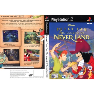 แผ่นเกมส์ PS2 Disney-The Peter Pan The Legend of Never Land    คุณภาพ ส่งไว (DVD)
