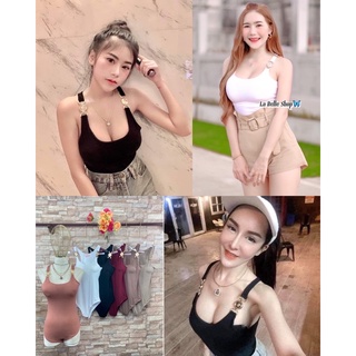 🎊mnv_shop🎊พร้อมส่ง Bodysuitกล้ามแต่อาไหลตรงสาย2ข้างมีฟองน้ำในตัวค่าผ้าเรย่อน ใส่ไปเที่ยวใส่ไปร้านเหล้าคือดูแพงเว่อออ