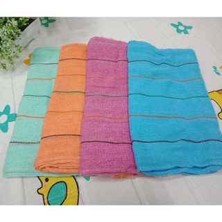 ผ้าเช้ดหน้าคอตตอนลายริ้ว ขนาด 15*30 นิ้ว ผ้าเช็ดหน้า เช็ดผม เช็ดจาน ผ้าอ้นกประสงค์(ยกโหล 12 ผืน)