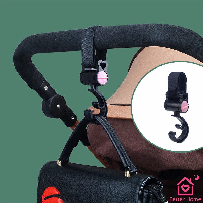 Stroller Accessories 25 บาท ตะขอแขวนสัมภาระติดรถเข็นเด็ก ตะขอห้อยของในรถเข็นที่แขวนของแบบหมุนได้  baby stroller hook Mom & Baby