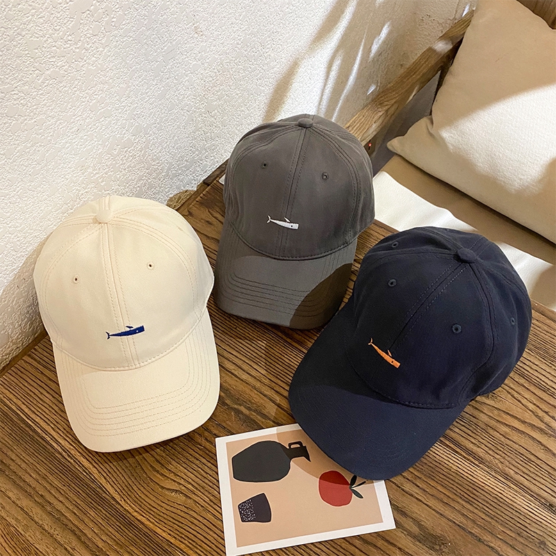 หมวกสีดําปักหมวกแหลม ins Niche Street Wear หญิงเวอร์ชั่นเกาหลีฤดูร้อนบางสไตล์ Breathable Soft Top เบสบอลหมวกชาย