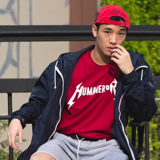 Street Style Red T-Shirt Human Error เสื้อยืดสีแดง