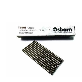 OSBORN ดอกสว่านเจาะเหล็ก 1.5 MM / 10 ดอก