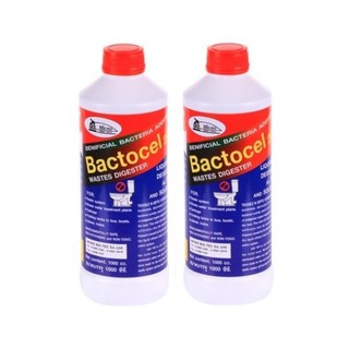 Bactocel น้ำยาย่อยสลายท่อตัน ขจัดกลิ่นในท่อระบายน้ำ ขนาด 1000 ซีซี (น้ำเงิน) x 2 ขวด