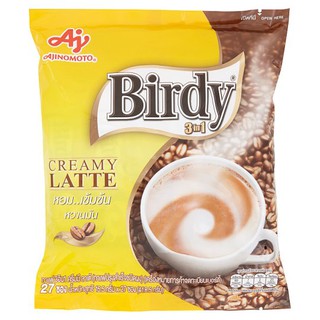 เบอร์ดี้ 3in1 ครีมมี ลาเต้ กาแฟปรุงสำเร็จชนิดผง 15.5กรัม x 27 ซอง Birdy Creamy Latte