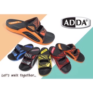 รองเท้าแตะสวม ADDA รุ่น 22W02-M1 สีแดง, สีเหลือง