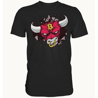 เสื้อยืดโอเวอร์ไซส์เสื้อยืด พิมพ์ลาย Bitcoin Bull-Bullisher แฟชั่นฤดูร้อนS-4XL