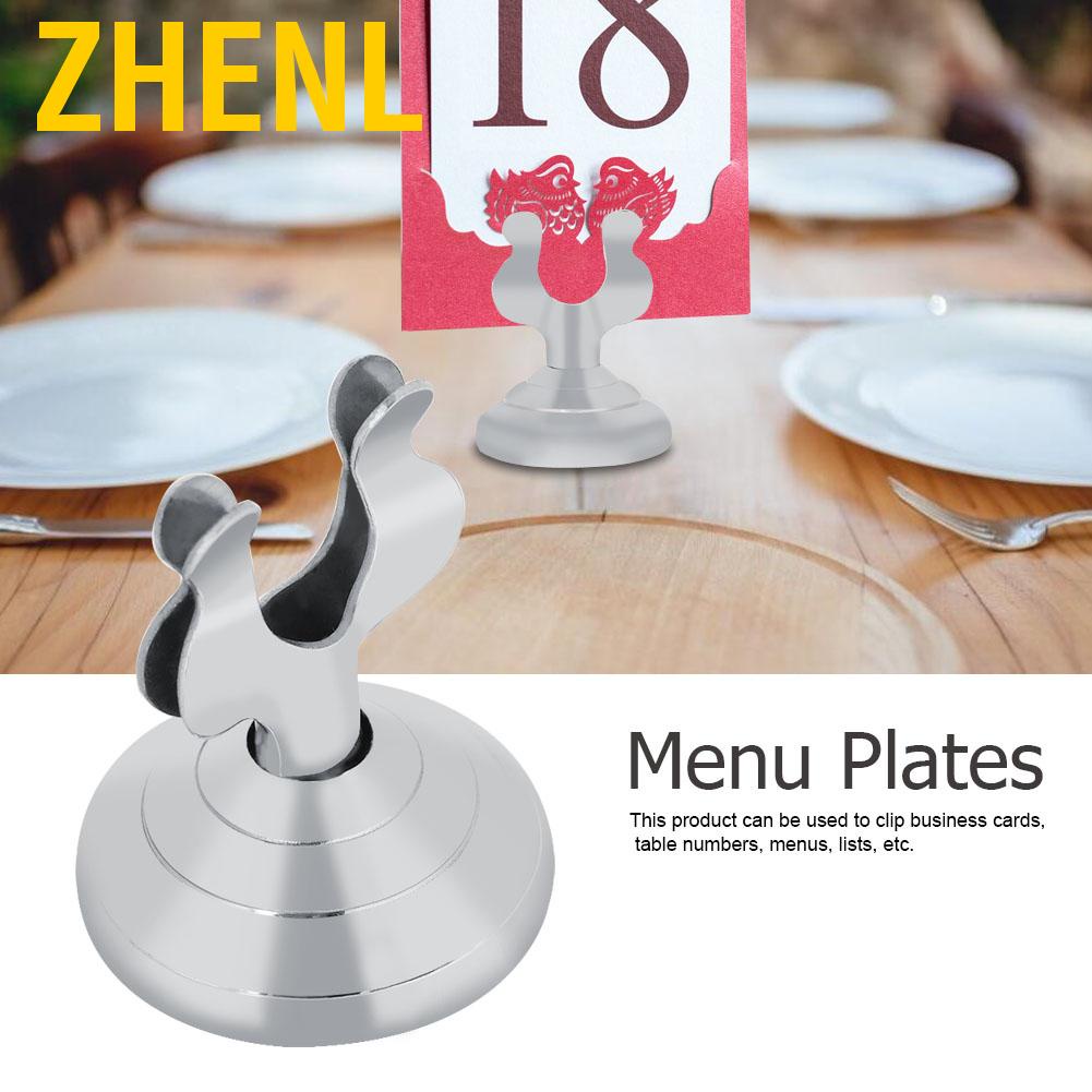 Zhenl Menu Plates Stand Durable Resistant To Falling for Table Numbers ...