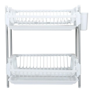 ชั้นคว่ำจานพลาสติก 2 ชั้น พร้อมถาดรอง PN821 ชั้นวางของในครัว DISH DRAINER PN821 2-TIER