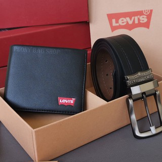 Levi’s ลีวายส์ พร้อมส่งกระเป๋าสตางค์+เข็มขัด สำหรับผู้ชาย red label