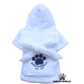 Pet cloths -Doggydolly   เสื้อคลุมอาบน้ำ เสื้อผ้าแฟชั่น เสื้อผ้าสัตว์เลี้ยง เสื้อผ้าหมาแมว เสื้อคลุมอาบน้ำ DRF001