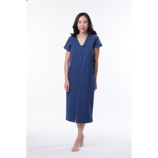 เดรสให้นม (Breastfeeding Dress) – Blue