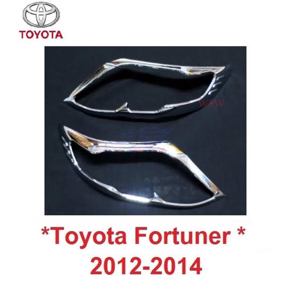 ครอบไฟหน้า ชุบโครเมี่ยม TOYOTA HILUX Fortuner 2012 - 2014  2011 โตโยต้า ไฮลักซ์ ฟอร์จูเนอร์ ครอบไฟหน