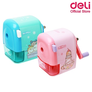 Deli 0629 Pencil Sharpener เครื่องเหลาดินสอ ลายแฟนซี มีให้เลือก 2 สี กบ กบเหลาดินสอ เครื่องเขียน กบเหลาดินสอไม้