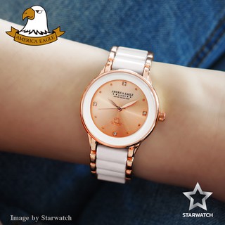 GRAND EAGLE นาฬิกาสำหรับผู้หญิง สายสแตนเลส รุ่น AE066L - PinkGold /WHITE/PinkGold