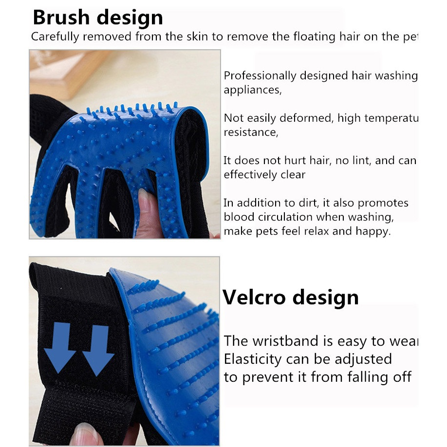 Doge&Orange ถุงมือแปรงขนสัตว์เลี้ยง อุปกรณ์แปรงขนแมว ขนสุนัข แบบข้างขวา ใช้งานง่าย พร้อมส่ง COD ST095 - รูปที่ 6