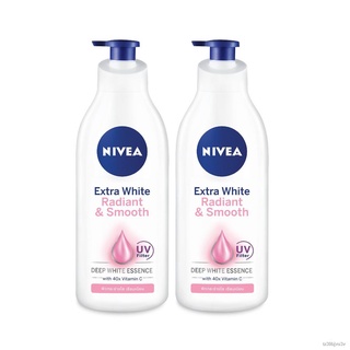 ❒❀♦[ส่งฟรี]นีเวีย เอ็กซ์ตร้า ไวท์ เรเดียนท์แอนด์สมูท โลชั่น 600มล2ชิ้น NIVEA Extra White Radiant and Smooth Lotion600ml