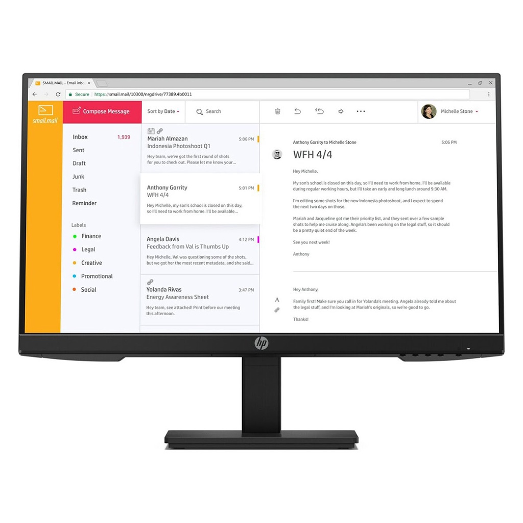 (ผ่อน 0%) ของใหม่ จอคอม 23.8 นิ้ว MONITOR HP P24H G4